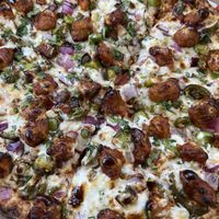Medium sized pie. Good portion. Different crust options. This is the regular crust.  at Pizza Twist in Oxnard