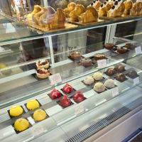 Selection of cakes at Vegan Art in Naples