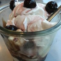 Copabanana sundae without the coconut topping at Bareburger in Ridgefield