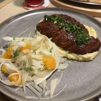 Seitan with smashed potatoes  at Kind Kitchen in Barcelona