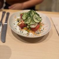 Seagnature tofu  at Kind Kitchen in Barcelona