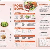 Tofu and veggie options for pokes bowls  at Lovey Poke & Tea House in Newtown