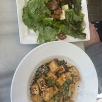 Crispy tofu and Tucker Salad  at Leon's Full Service in Decatur