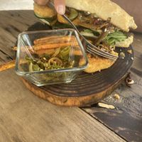 Palma Baguette w/Sweet Potato Fries  at Verde Vegan in Acapulco