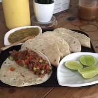 Tacos de barbacoa  at Verde Vegan in Acapulco