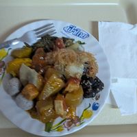 A little of this and a little of that fills the plate for 100 baht at Oasis Vegetaurant in Chiang Rai