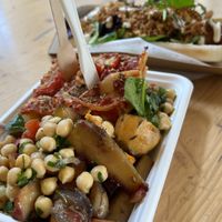 vegane Lasagne und vegane Salate  at Vegan Garden London - Food Stand in South East London