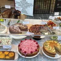 I had the lemon and rosemary it had great flavour and really pretty and not too sweet and my daughter pick a slice of lemon and blueberry and loved it , moist and delicious  at Vegan Garden London - Food Stand in South East London