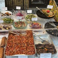 We shared a lasagne and two salads and it was layers of well seasoned veg and the dressing on the salads were refreshing , we picked the lentil salad and the avacado slaw , soo yum at Vegan Garden London - Food Stand in South East London