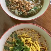 Boat noodles and Khao soi  #Veganuary at Tamachat in Chiang Rai