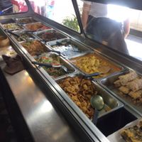 Prepared foods. Get there early for the most options. at Tamachat in Chiang Rai
