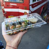 Sushi with tofu and avocado soya souce for 55 baht at Tamachat in Chiang Rai