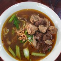 Noodle soup with mushrooms at Tamachat in Chiang Rai