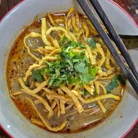 Kao soi at Tamachat in Chiang Rai