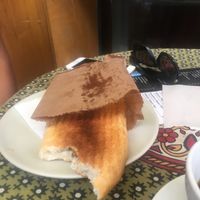 Cheese and mushroom toast (vegetarian)  at Kafe 26A - Beyoglu in Istanbul