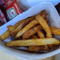 Seasoned fries (vegan) at Ike's in Monterey