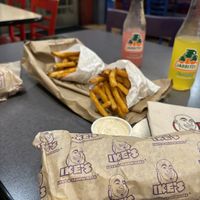 Dirty sauce is really good and vegan as well   at Ike's in Monterey