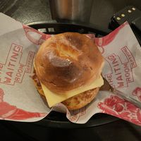 breakfast bagel!  at The Waiting Room in South East London