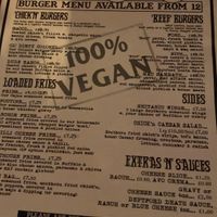 Menu   at The Waiting Room in South East London