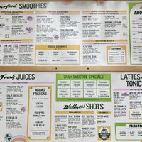Juiceland Menu  at JuiceLand - Cesar Chavez in Austin