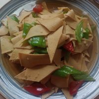 Tofu with peppers (medium spiciness) at Kimi in Leipzig