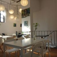 Upper floor seating at Baszta in Wroclaw