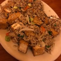 Tofu fried rice with extra veggies (no egg) at KinhDo in Minneapolis