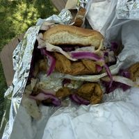 pulled pork  at Lancaster Vegan in Lancaster