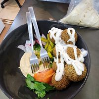 Falafel combo at Falafel Abu Dany in Larnaca