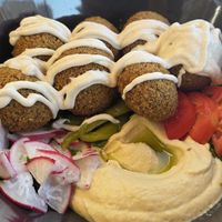 Falaffel hummus combo at Falafel Abu Dany in Larnaca