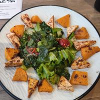 Tofu and pumpkin salad at Sacred Kitchen in Almaty