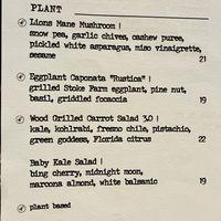 July 2026 Plant Based options - menu rotates each month  at Buccan Sandwich Shop in Palm Beach