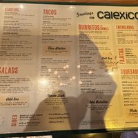 Menu  at Calexico in 