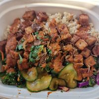 Rice and Kale Slaw Tofu bowl at TaKorean - 4th St in Washington