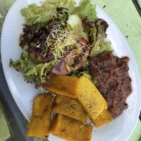 Polenta mit Chutney und Salat  at Café Schmitz in Cologne