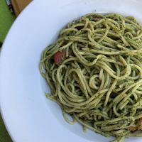 Spaghetti mit Rucola-Pesto  at Café Schmitz in Cologne