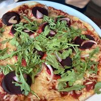 The Green One vg pizza  at The Pleasure Boat Inn in Great Yarmouth