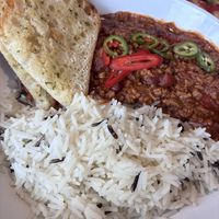 Chilli and garlic bread mmm  at The Pleasure Boat Inn in Great Yarmouth