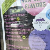 Vegan options but always ask as new flavors come and go  at Mrs. Sprinkles Ice Cream Parlor in Albuquerque