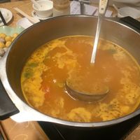 Hot pot - tom yam soup base at Mighty Vegetarian 大力素食 - Yuen Long" in New Territories