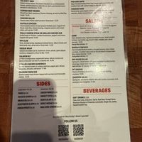 Menu  at Whitehall Tavern in Atlanta