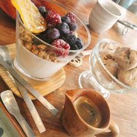 wonderful parfait and amazing affogato - the flavour of the ice cream is unreal, and after adding the mixed grain ";coffee"; omg amazing  at PPURI - 뿌리온더플레이트 in Seoul