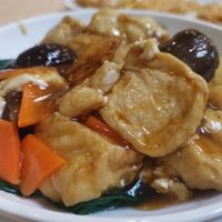 Tofu with Chinese mushrooms at Mighty Vegetarian 大力齋廚 - Tuen Mun in New Territories