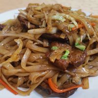 Beef with rice noodles at Mighty Vegetarian 大力齋廚 - Tuen Mun in New Territories