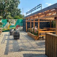 Beer garden  at Track Brewing Co - Brewery & Taproom in Manchester