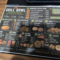 AI slop menu at Grill Bowl in Ocala