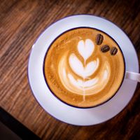 Oat milk, cardamom and sea salt latte! - called the Granite Mountain at Thumb Butte Coffee Company in Prescott