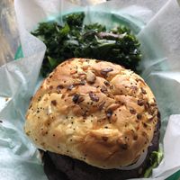Vegan burger  at Humanitree House in Augusta