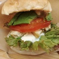 avocado tofu cheese burger at Tami's in Chatan