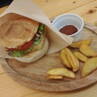 Fish burger at Tami's in Chatan